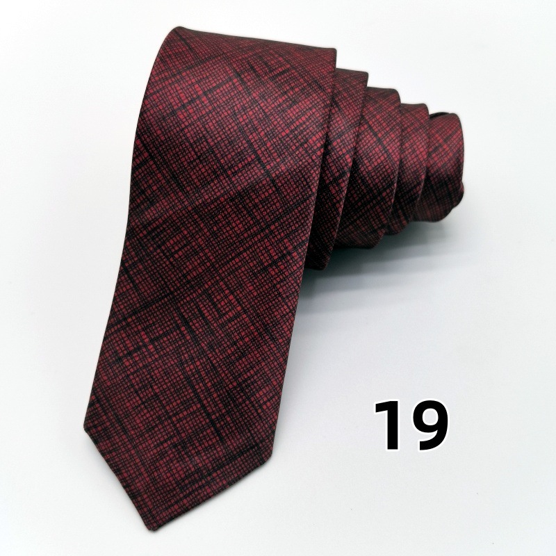 Picture of Ultra-narrow 5cm printed tie leopard print hand-tied unisex casual tie