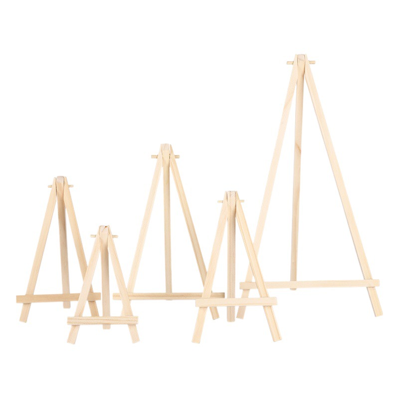 Mini Drawing Board Easel Display Stand Pine Tripod Photo Frame Mobile Phone Stand Art Work Natural Wood Tripod