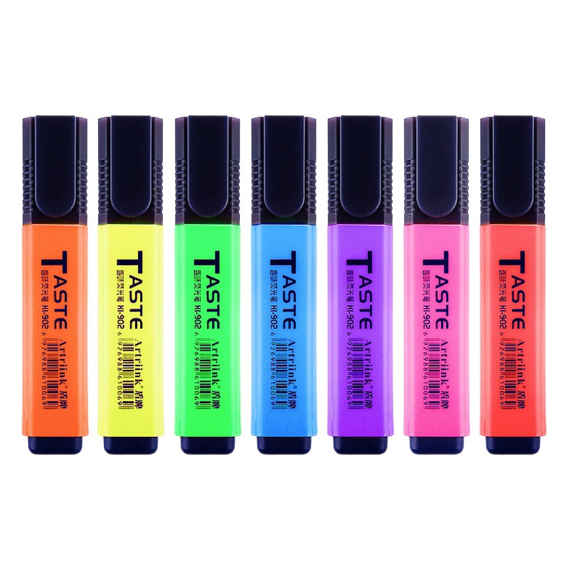 Shield fluorescent marker large capacity marking key color eye protection marker student drawing hand account pen wholesale