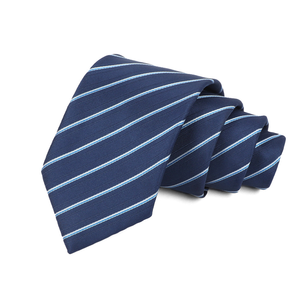 Picture of Men's Tie Business Casual Stripesd Tie 8cm Polyester Jacquard Embroider Print Tie Wholesale Formal Wear