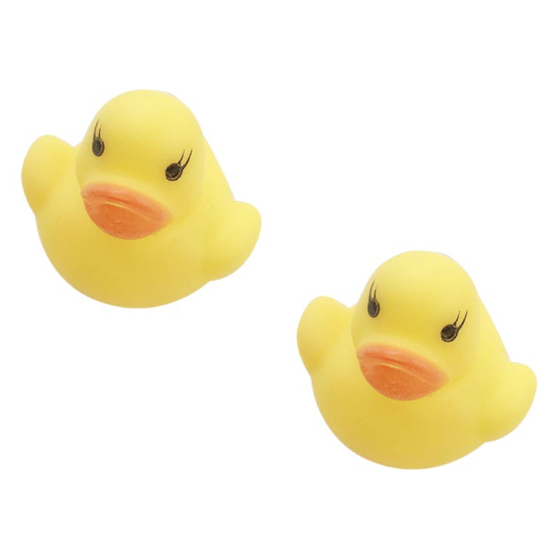 Water-playing little yellow duck pinch music vinyl water-playing duck mini bath toy little duck pinch call sound-making little duck
