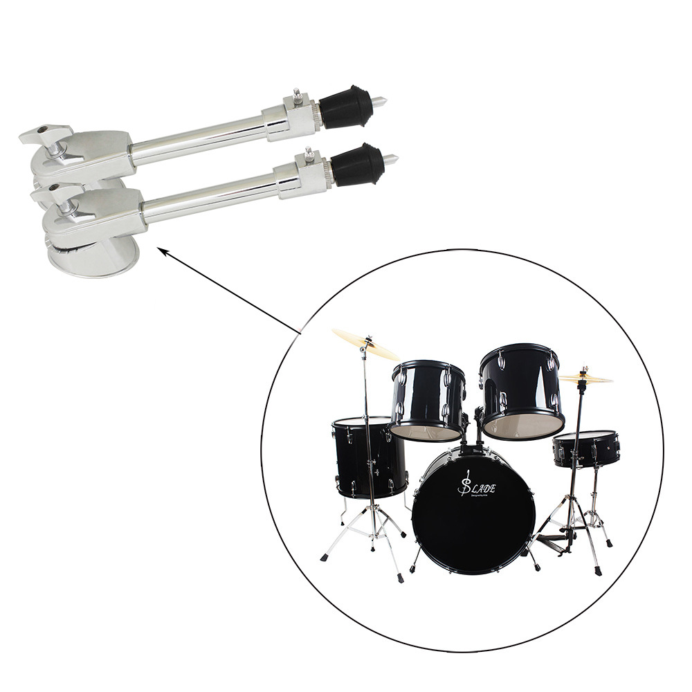 Picture of Wholesale Jazz Drum Drum Frame Drum Legs 2 Pack Plated silver Blow Drum Legs Fixed Drum Legs Bracket Big Drum Legs