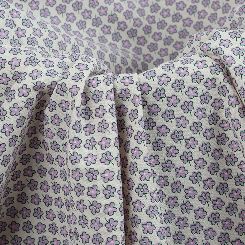 Picture of in stock Cotton Double-sided Twill Printed Colorful Cloud Flower Floral Fabric Spring and Summer dress Shirt Children's Clothing Fabric
