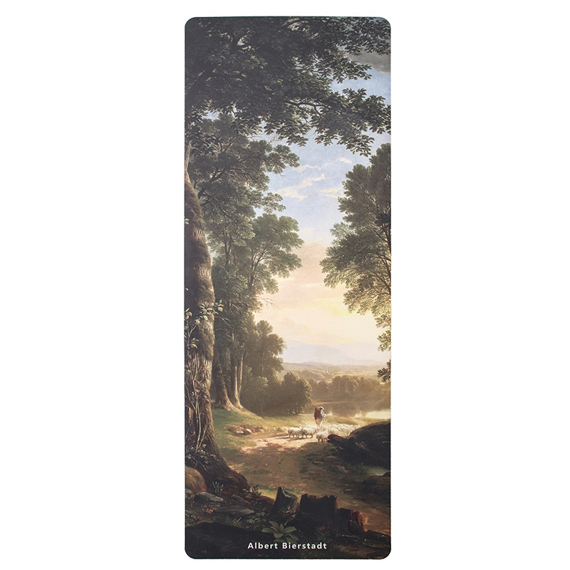 Cross-border color printing Pu natural rubber yoga mat contrast color non-slip widened thick fitness local tyrants mat wholesale