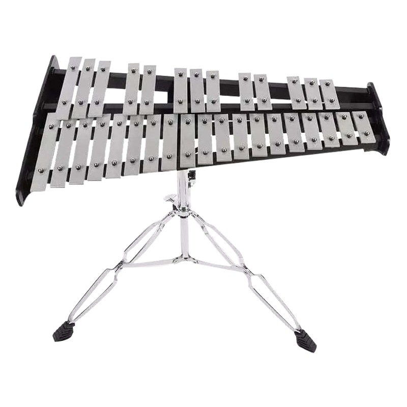 32-Tone Aluminum Plate Orff Percussion Instrument Portable Performance Hand Percussion Instrument Three-Two-Tone Steel Sheet Foldableing