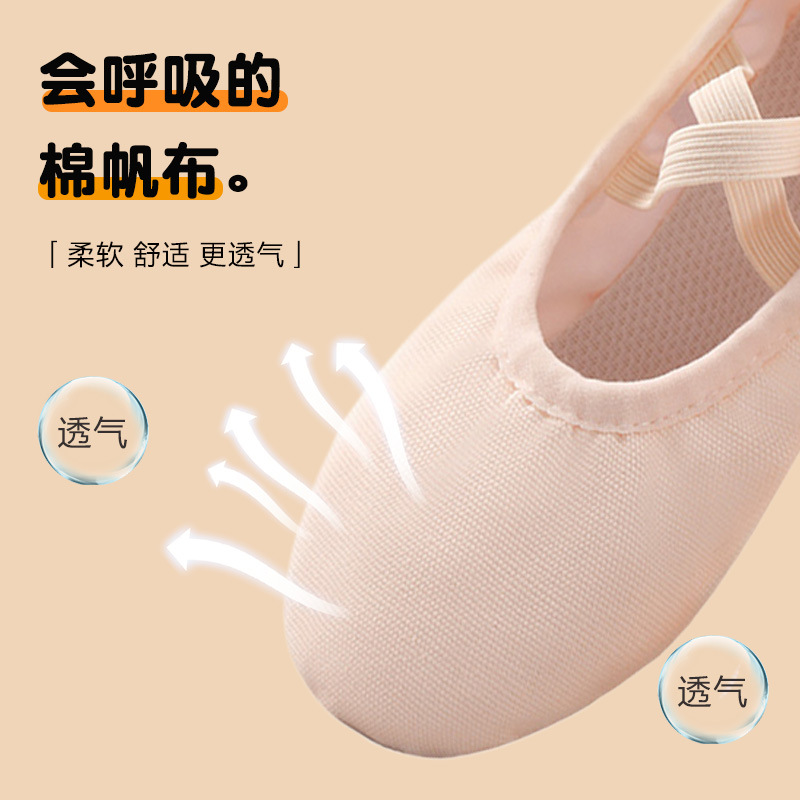 Picture of Dance Shoes Children's Women's Soft Sole Exercise Shoes Lace-up Free Dance Shoes Body Gymnastics Cat Claw Shoes Ballet Shoes Wholesale