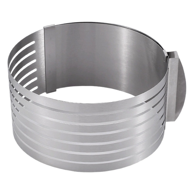 American layered telescopic round split slice baking tool mousse circle cake ring stainless steel cake sharpener