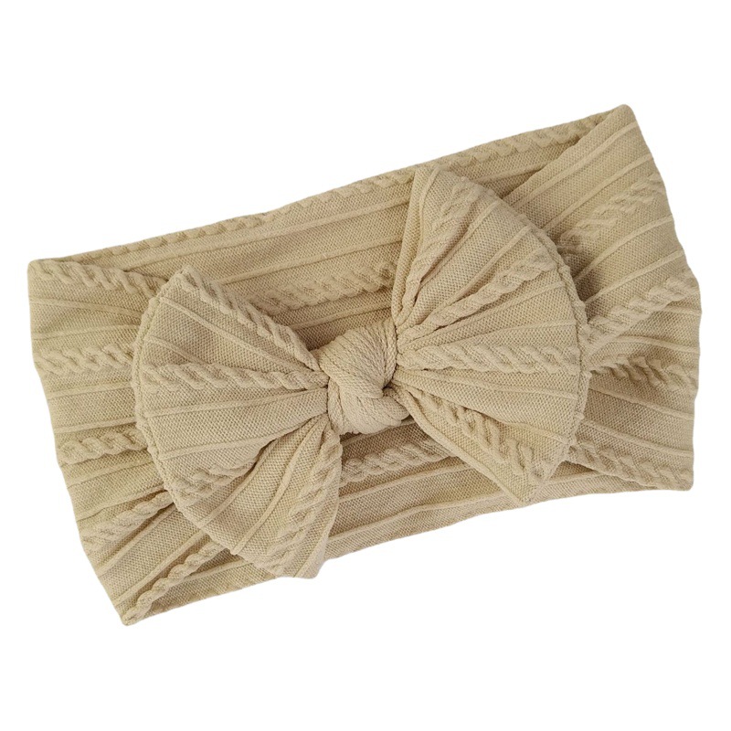 New European and American Stretch Nylon Hair Band Bow Baby Headwear Twist Hair Accessories