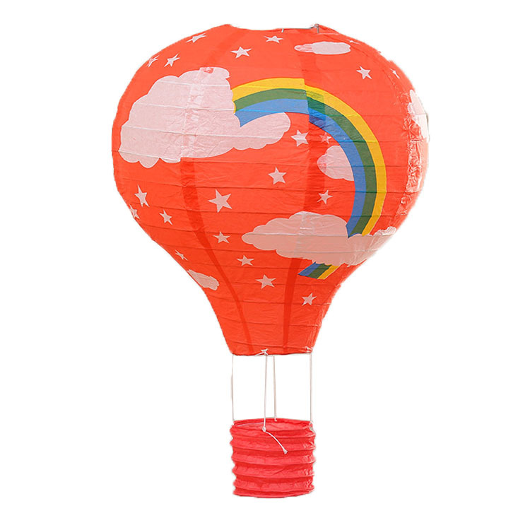 Picture of Hot Air Balloon Paper Lantern Decoration Shopping Mall Store Celebration Kindergarten Corridor Hanging Decoration Birthday Party Celebration Venue Layout