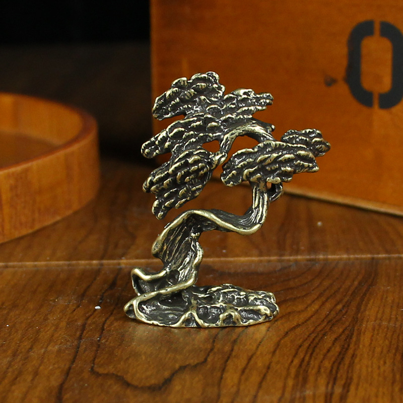 Picture of Brass welcome pine desktop tea table tea pet pure copper ornaments metal copper ware men and women small copper ornaments factory wholesale
