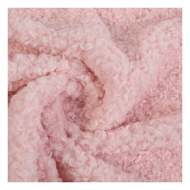 550g polyester Shepherd roll single-sided lamb wool fabric autumn and winter coat lamb wool fabric wholesale