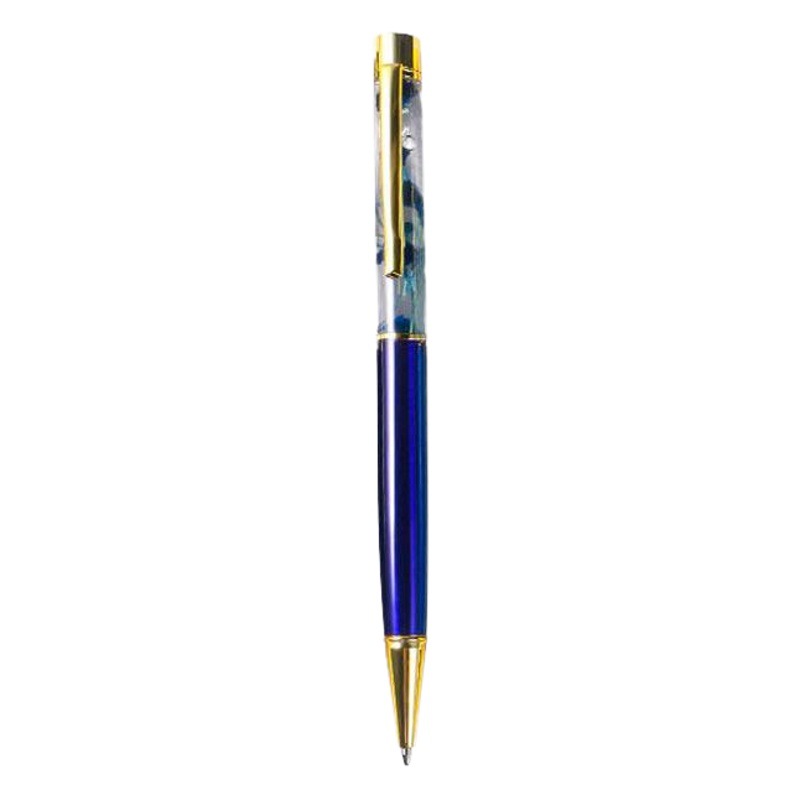 New creative dried flower oil crystal ball pen fresh dried flower pen laser advertising gift pen custom LOGO