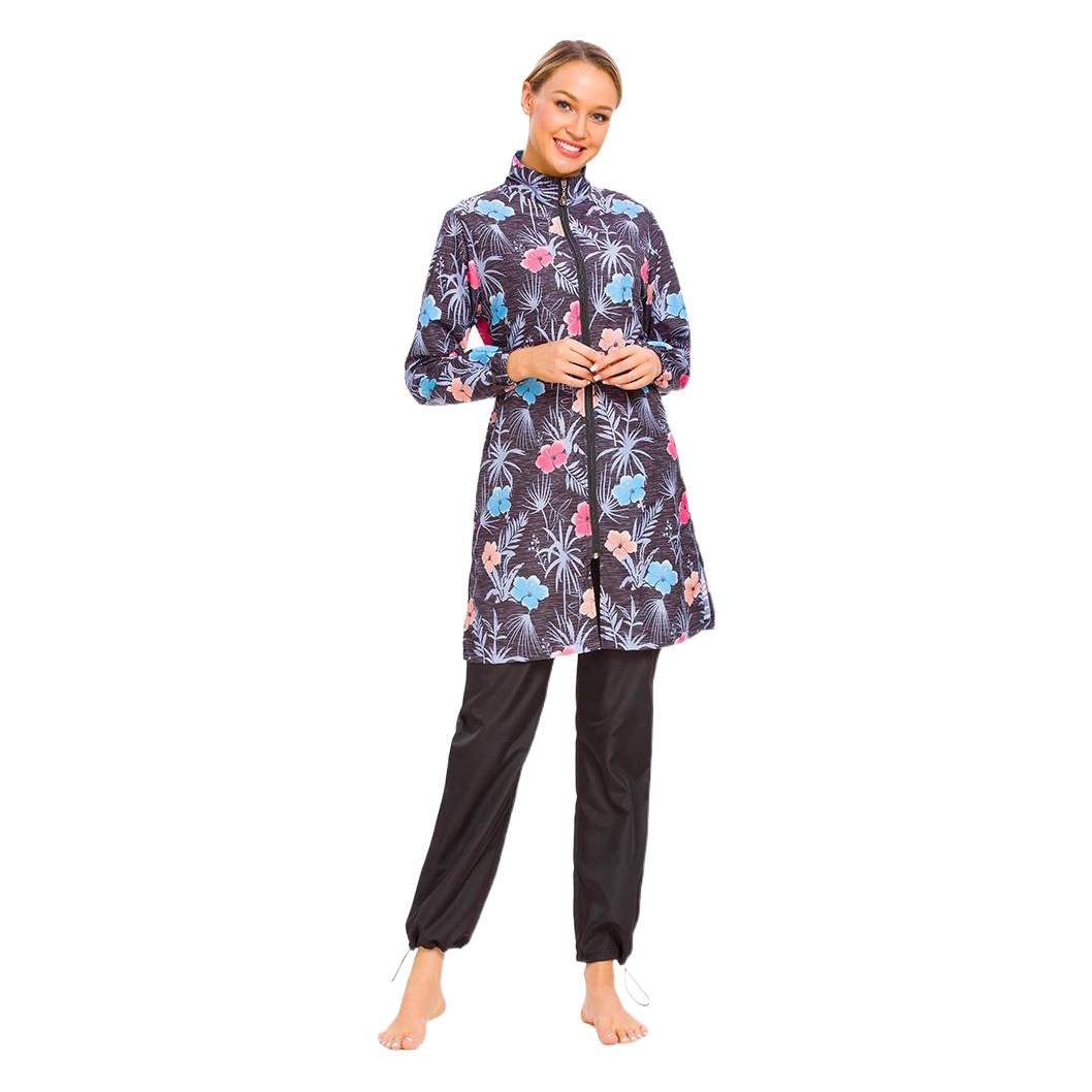 Conservative Swimwear Swimwear Beach Suit Southeast Asia Swimwear Stitching Digital Printed Swimwear M052