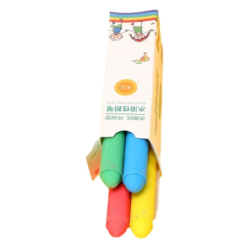 Colored Chalk Wettable and Erased with Bright Colorfuls and Dust-Free Baby Teacher 4-Pack Teaching Graffiti Water-Soluble Chalk