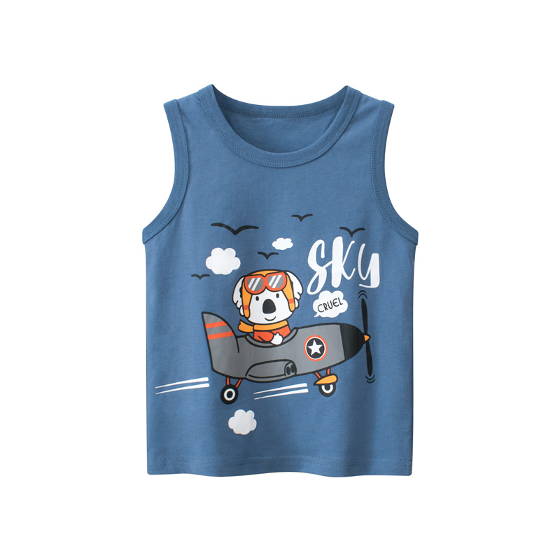 Picture of 27kids cross-border children's clothing supply Summer new children's vest Korean cartoon baby boys' clothes one-piece delivery