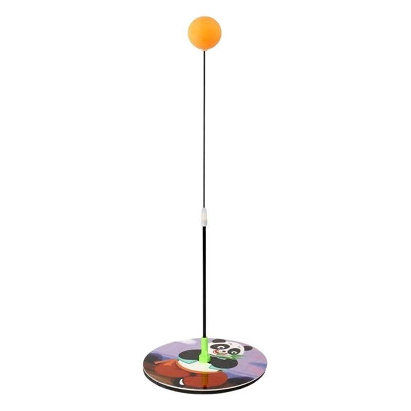 New metal base cat tease stick elastic flexible shaft table tennis trainer children's table tennis indoor cat toy