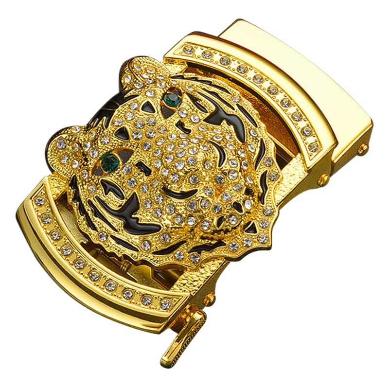 Belt buckle automatic buckle belt head Tiger Buckle trend Net red alloy Buckle Head tiger head belt buckle manufacturers wholesale