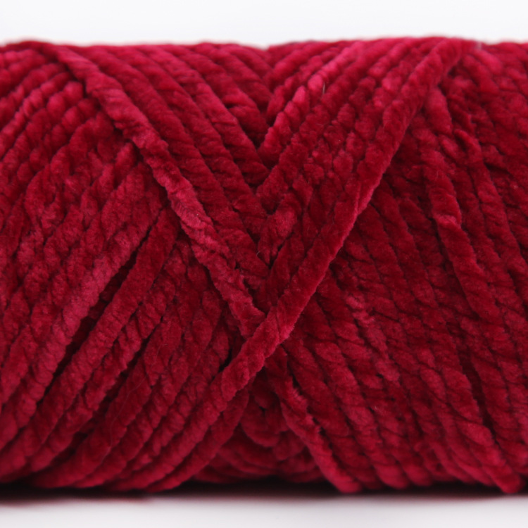 Picture of 3 Strands of Chenille Velvet Yarn for Crocheting Shoes, Thick Yarn for Autumn and Winter DIY Handmade Knitting, Scarf Yarn, Pure Handmade Knitting