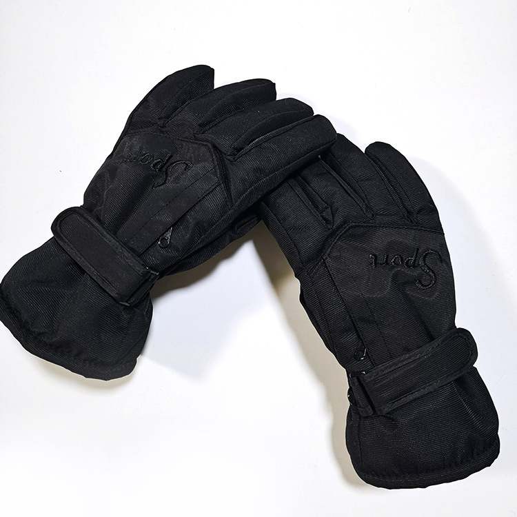Picture of Adult Ski Gloves Men's Outdoor Waterproof Windproof Non-Slip Riding Sports Gloves Velvet-Lined Thickened Warm Gloves