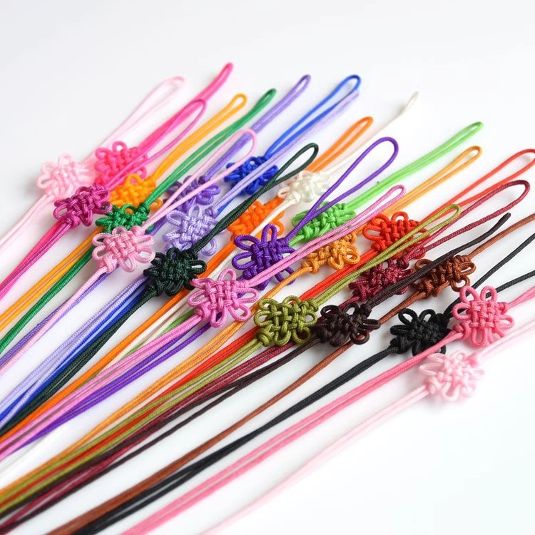 Picture of A line Square flower small Chinese knot greeting card invitation card craft sling accessories hand-woven Jade line small knot gift box ornaments