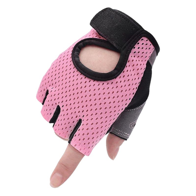 Fitness Half Finger Gloves Women's Training Gym Dumbbell Yoga Non-slip Sports Riding Butterfly Mesh Breathable Thin Foreign Trade