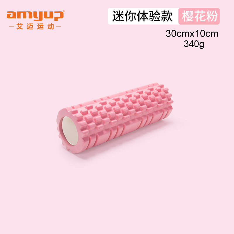 Picture of EVA foam shaft fitness body massage stick spike hollow column shaping yoga shaft pink fascia yoga column