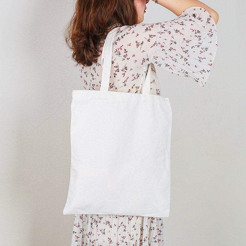 DIY Canvas Bag, Eco-Friendly Cotton Tote Bag, Cloth Bag, Portable Handbag, Flocked Canvas Bag