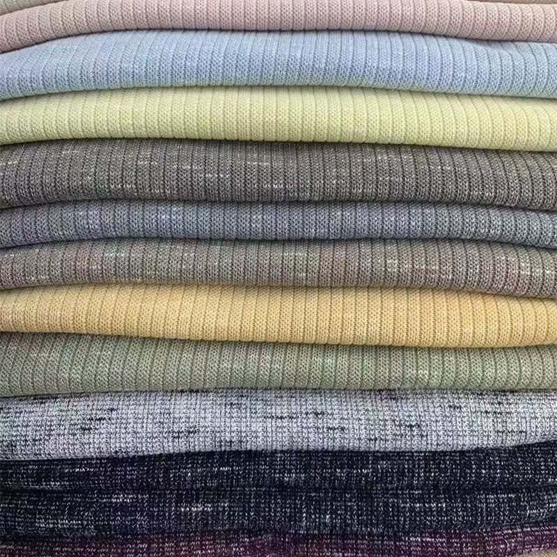 2025 new imitation woolen pit strip ribbed fabric dress base shirt, children's clothing, foreign trade clothing fabric in stock