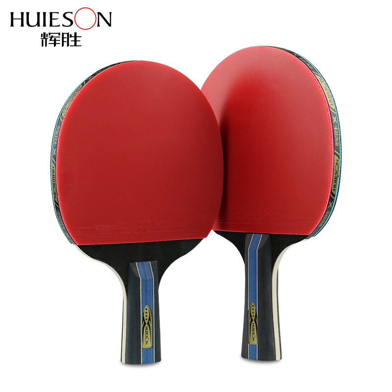 Picture of Huisheng Table Tennis Four-Star Single Racket Original Racket Set Double-Sided Anti-Grip Beginner Table Tennis Racket Four-Star Straight Racket