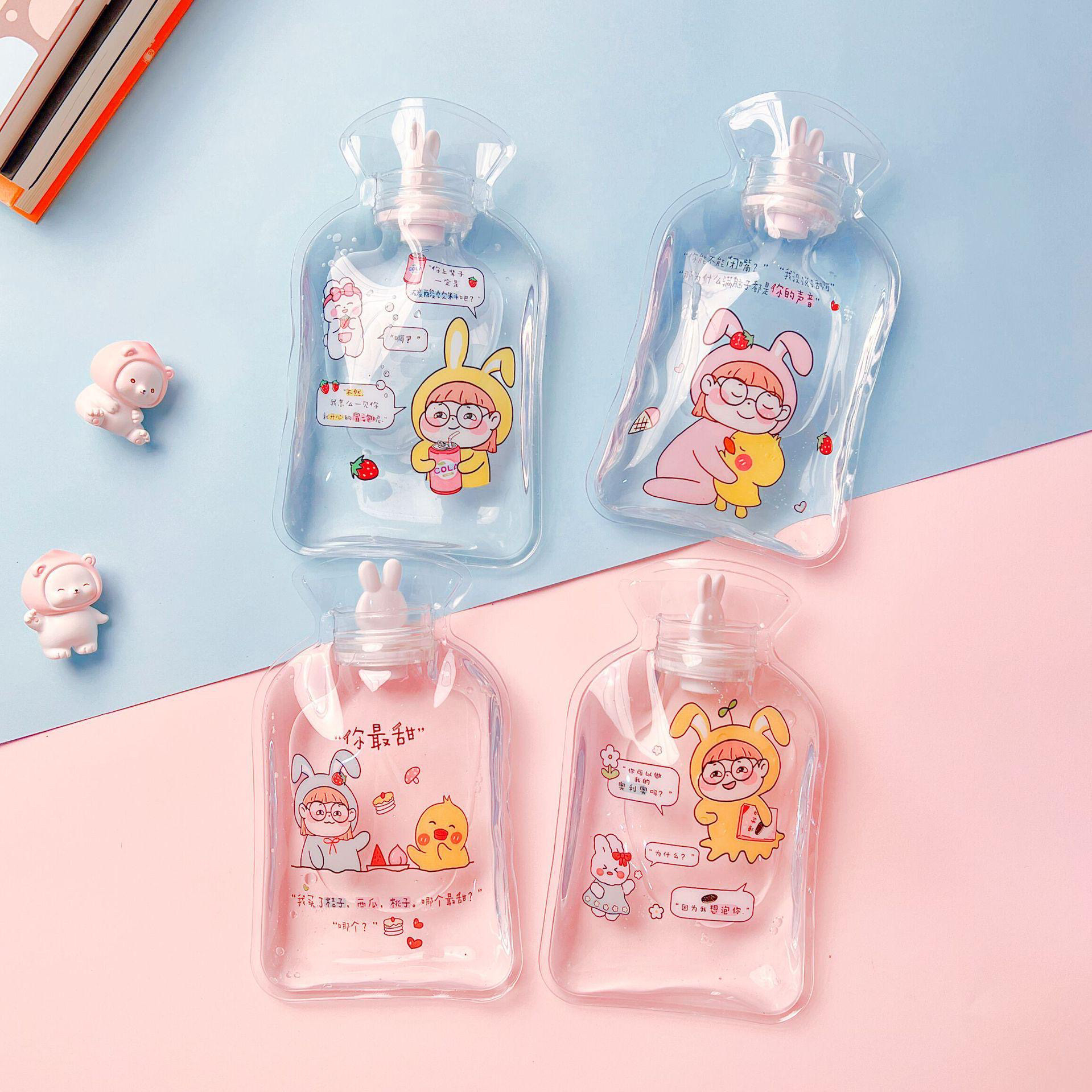 Picture of Water-Filled Hot Water Bottle, Thickened Transparent Pvc Hand Warmer, Water-Filled Hand Warmer, Hot Compress for Bloating, Wholesale, Cute and Portable
