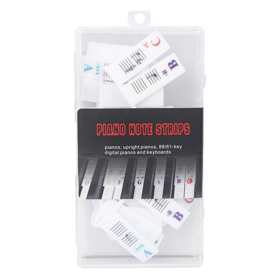 SLADE 88 Key 61 Key Piano Sticker Silicone Removable Stickless Keyboard Sticker Note Stick Score Guide