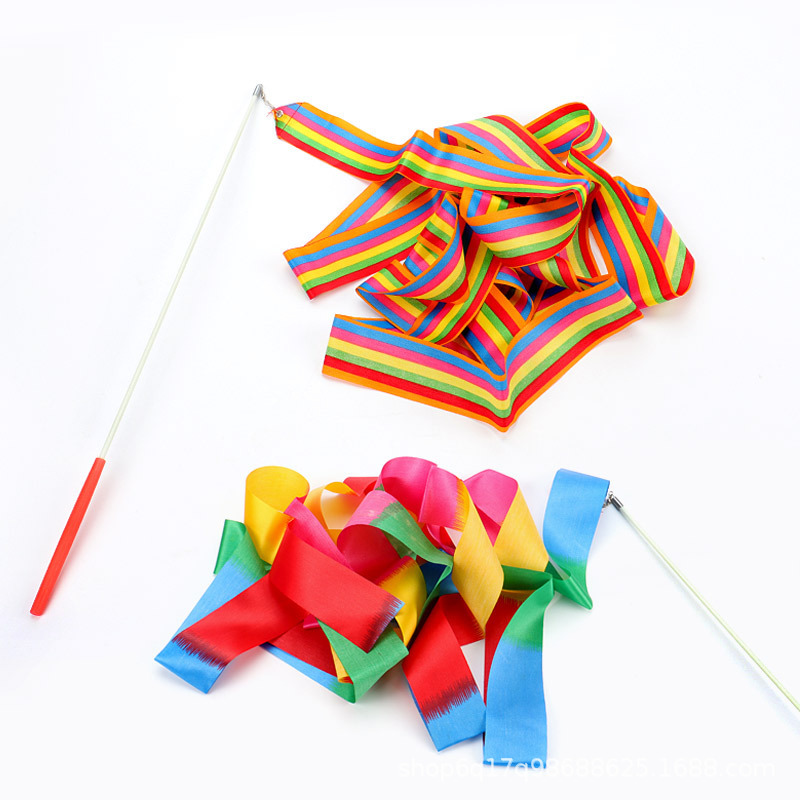 Picture of 4 m Gymnastics Ribbon Color Ribbon Adult Art Dance Performance Props Dance Ribbon Children's Toys Ribbon