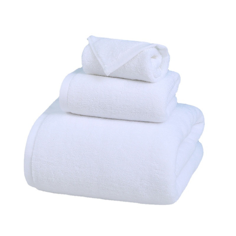 Picture of Hotel Towel Pure Cotton Wholesale Pure Cotton White Towel Hotel Large Bath Towel Absorbent Beauty Bath Towel Embroidered Logo