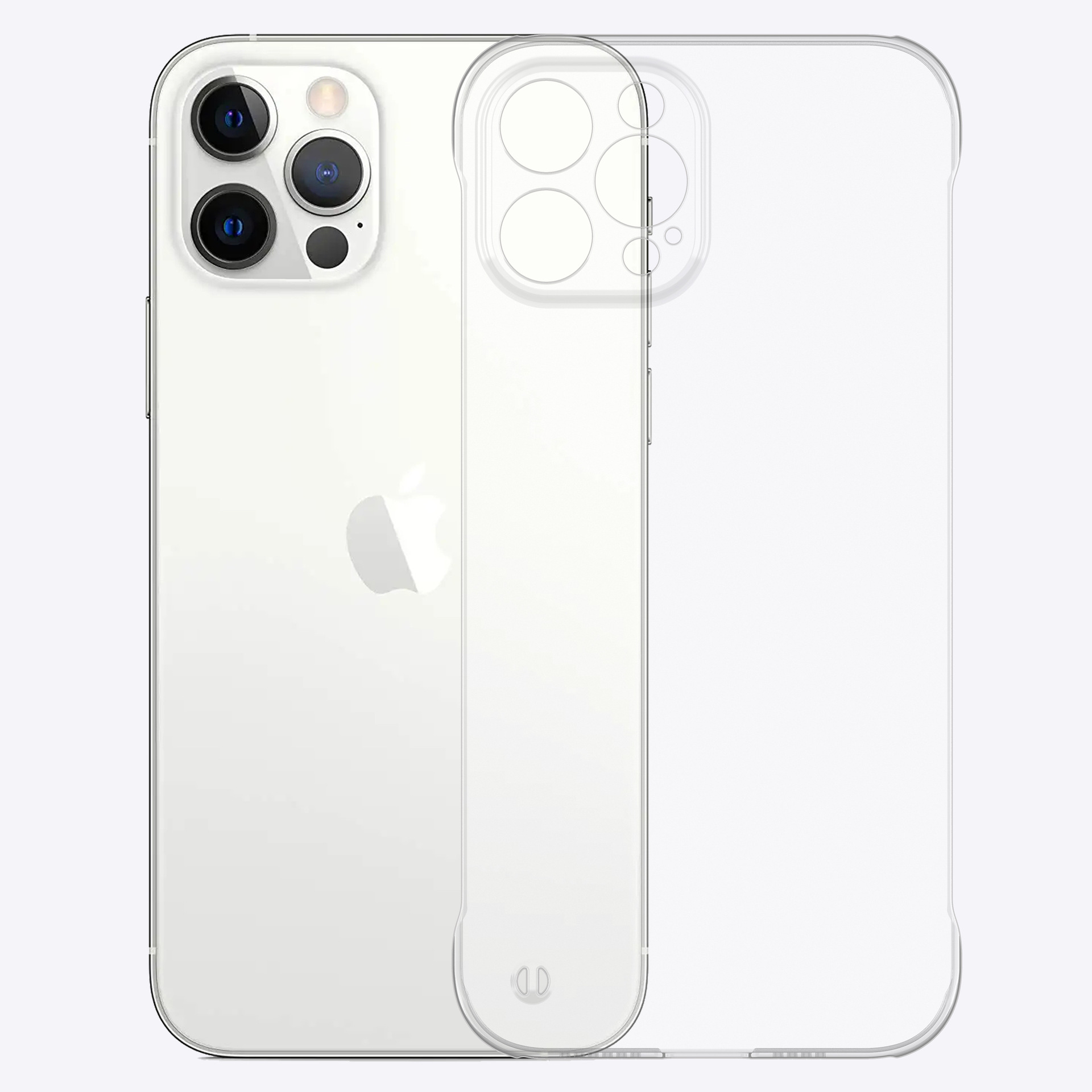 Picture of Suitable for Apple Iphone17 Borderless Pc Transparent Mobile Phone Case 15 Protective Cover 12Mini Fine Hole 15Promax