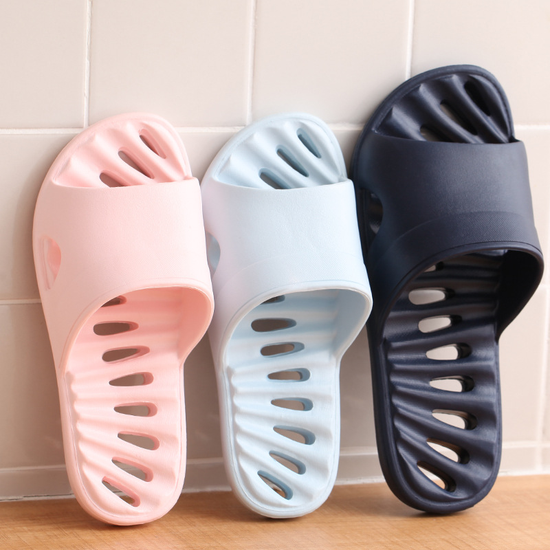 Slippers female couples home summer season leaking home bathroom bath non-slip wear-resistant personality sandals wholesale