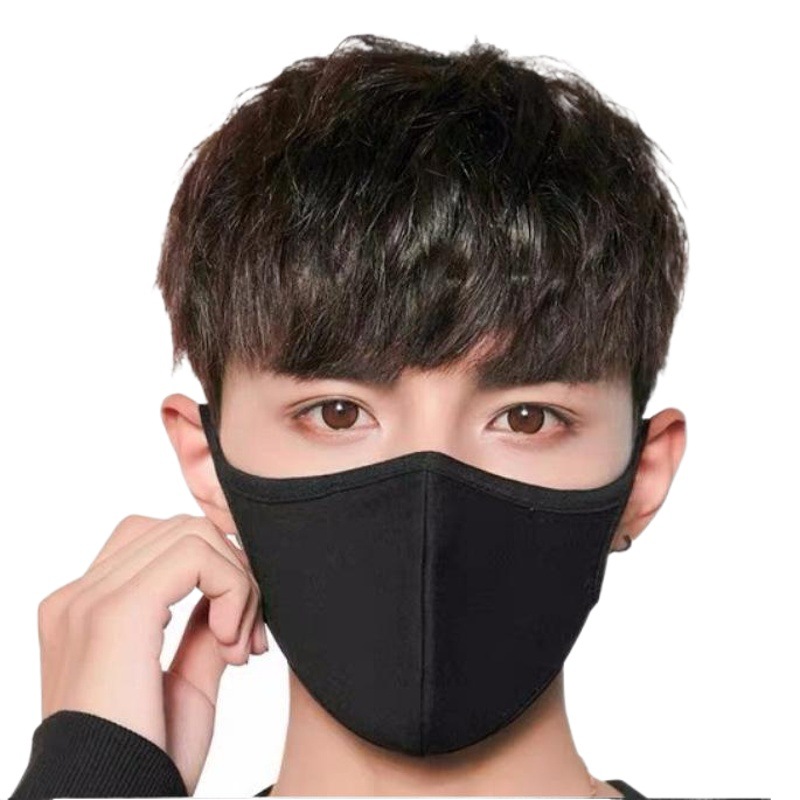 Pure cotton mask unisex black two-layer breathable windproof pure cotton mask cold dust spot wholesale