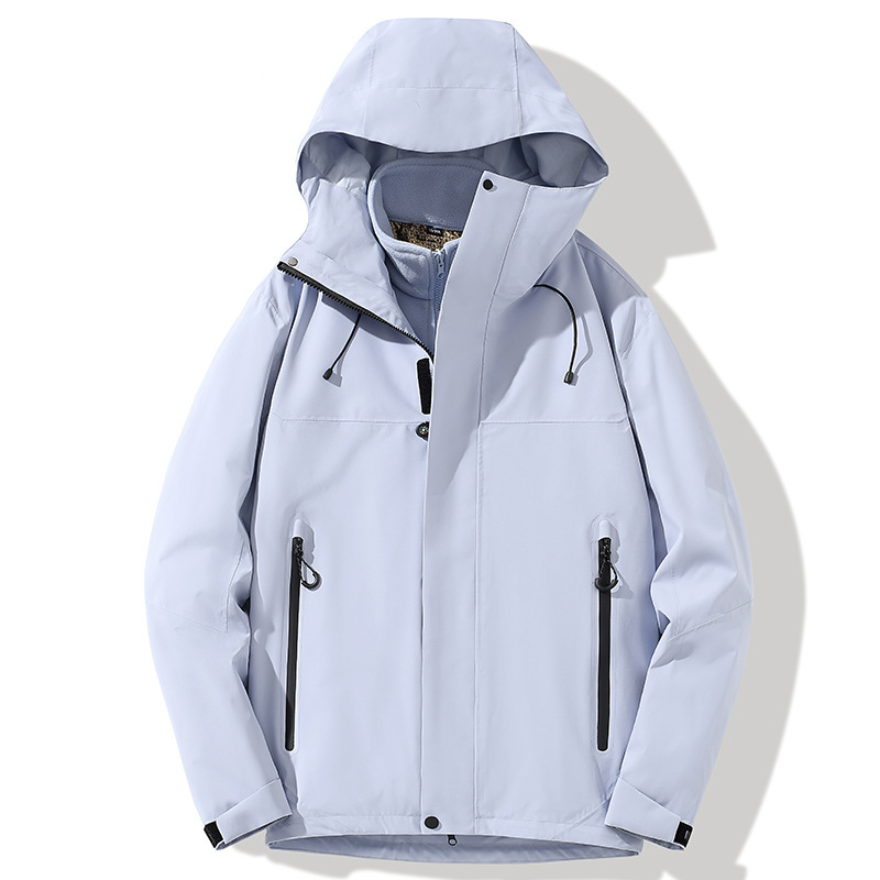 New jacket outdoor sports windproof waterproof 3-in-1 casual comfortable warm hooded jacket for men and women