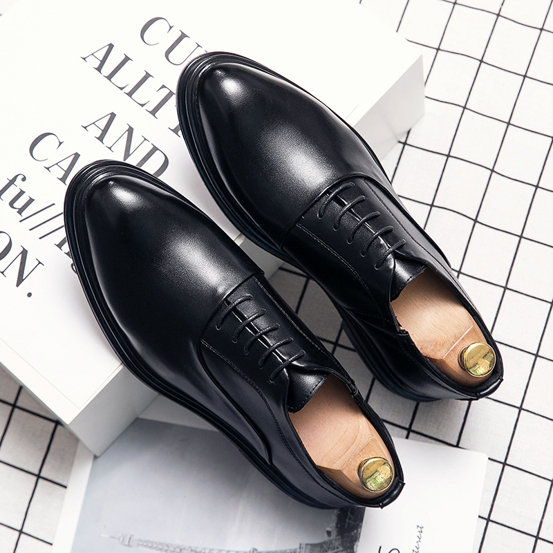 Foreign trade 2024 men's shoes business formal wear men's leather shoes men's lace-up one-piece delivery