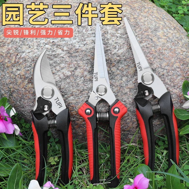 Japanese Sk5 Stainless Steel Pruning Shears for Thick Branches, Household Pruning Shears for Gardening and Fruit Picking