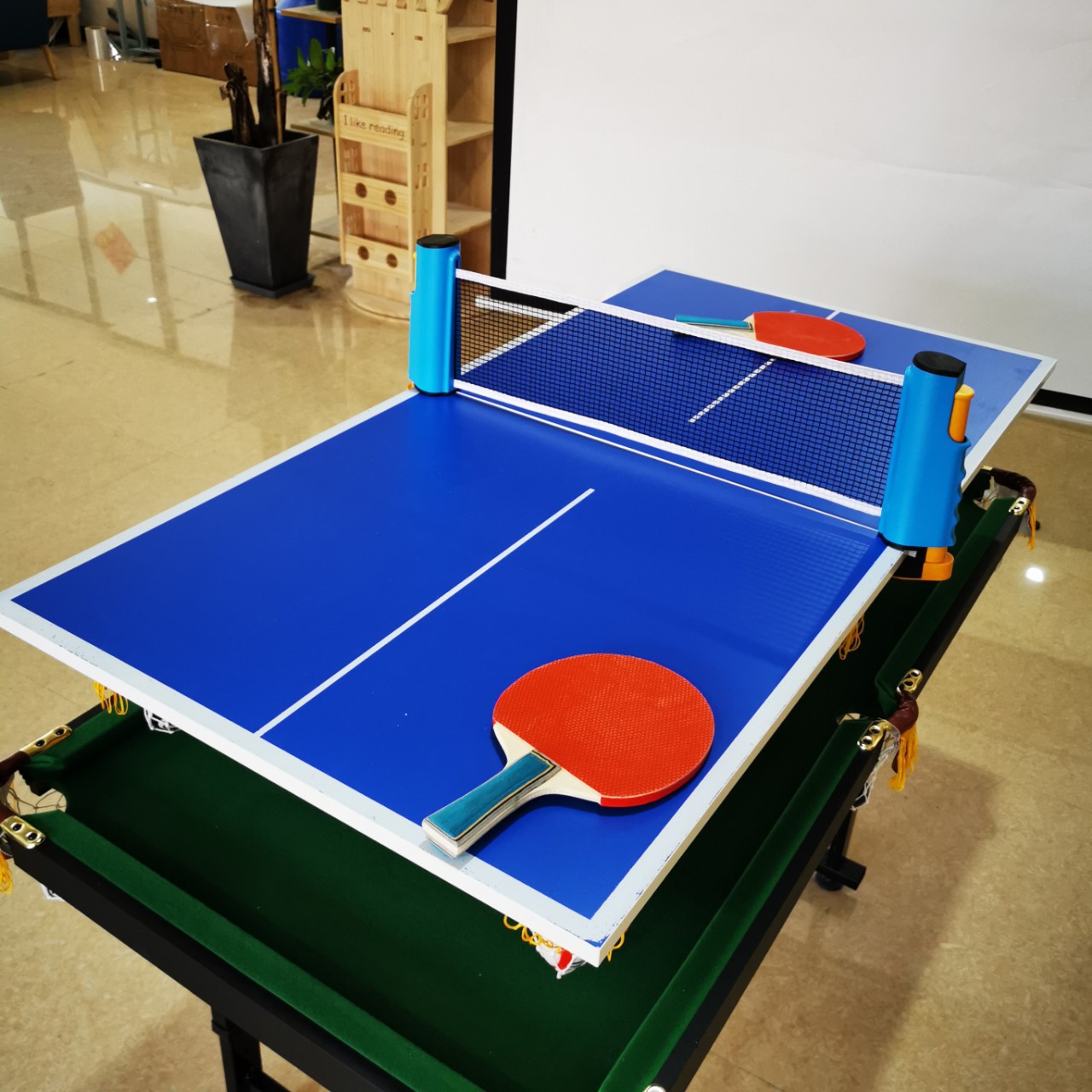 Picture of A Cross-Border Standard Stretchable Table Tennis Net Frame Large Color Box Set Portable Net Column Table Tennis Racket Telescopic Net Column