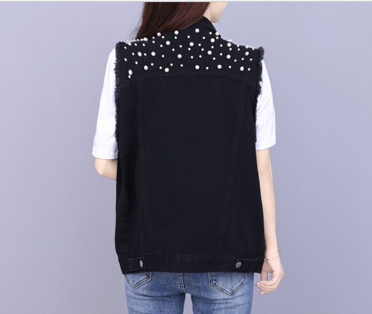 Picture of Garjun Denim Coat Women's European Station plus size Women's Beaded Diamond Coat Female Student Cross-border Loose Jacket