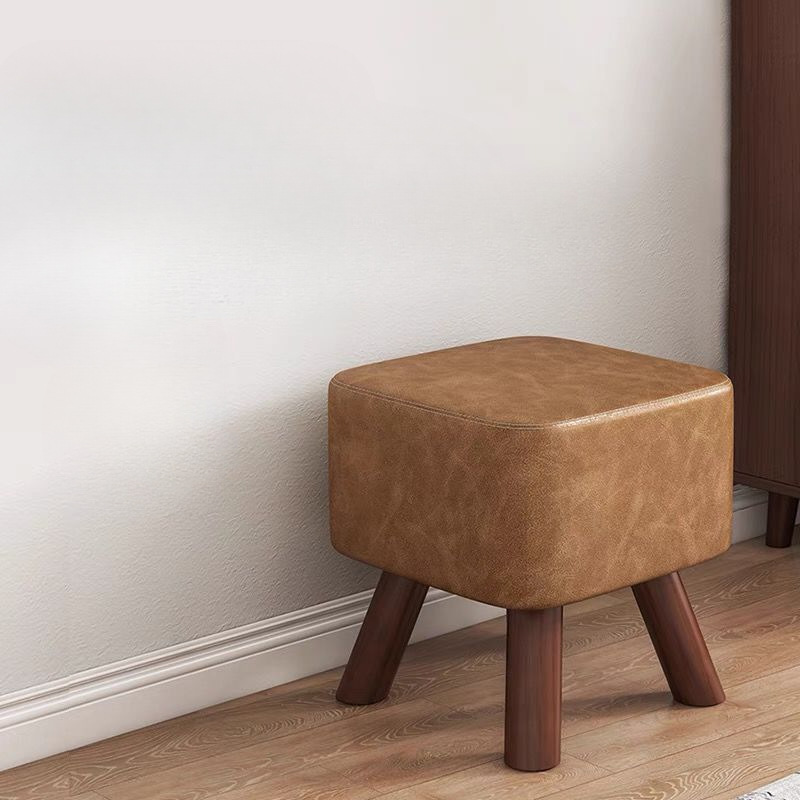 Nordic Stool for Home Use, Fabric Sofa Stool, Creative Multifunctional Small Stool, Trendy Round Stool, Fashionable Living Room Shoe-Changing Stool