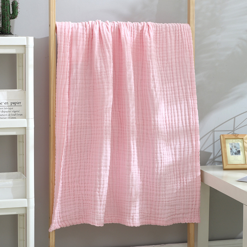 Picture of [Strictly Selected] Six-Layer Seersucker Pure Cotton Bath Towel, Baby Bath Towel, Newborn Cotton Quilt, Pure Color Gauze Towel