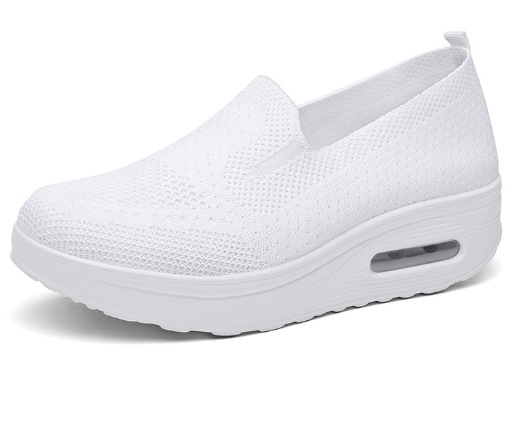 Picture of Foreign Trade 2025 Large Size Women's Shoes Pure Color Breathable Fly Woven Shoes One-Leg Women's Sports Shoes Socks Casual Shoes