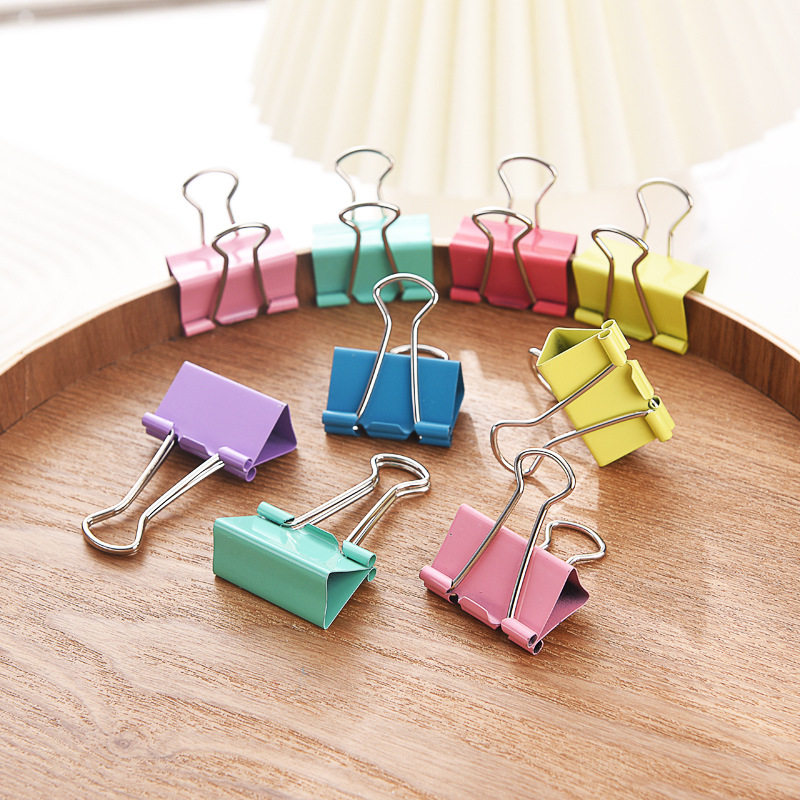 Picture of Cross-Border special color long tail clip small fresh dovetail clip hand account clip 32MM 25MM 19mm reverse tail clip wholesale