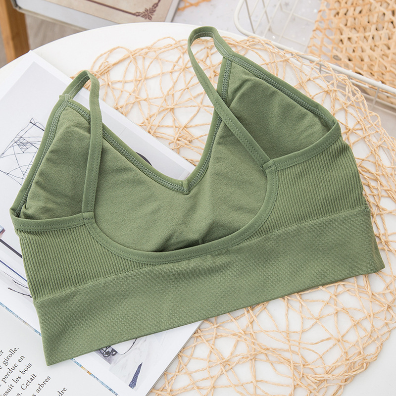 Picture of Live online popular big U back wrapped chest spring and summer seamless strap without steel ring anti-exposure Sports plus size tube top