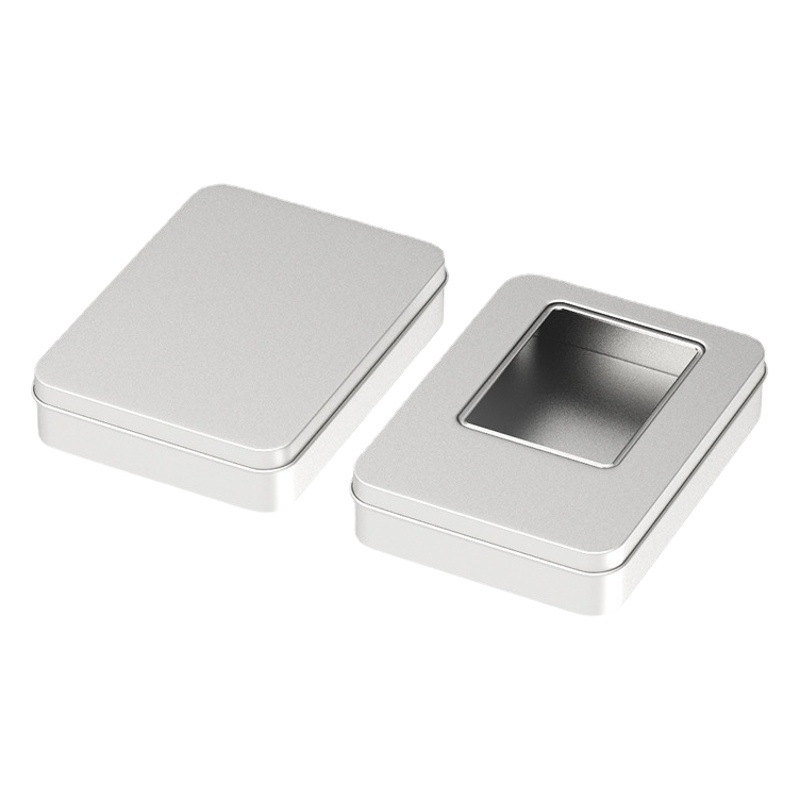 Tinplate flat cover sunroof 115 in stock wholesale bearing badge keychain rectangular nail clippers U Disk Storage