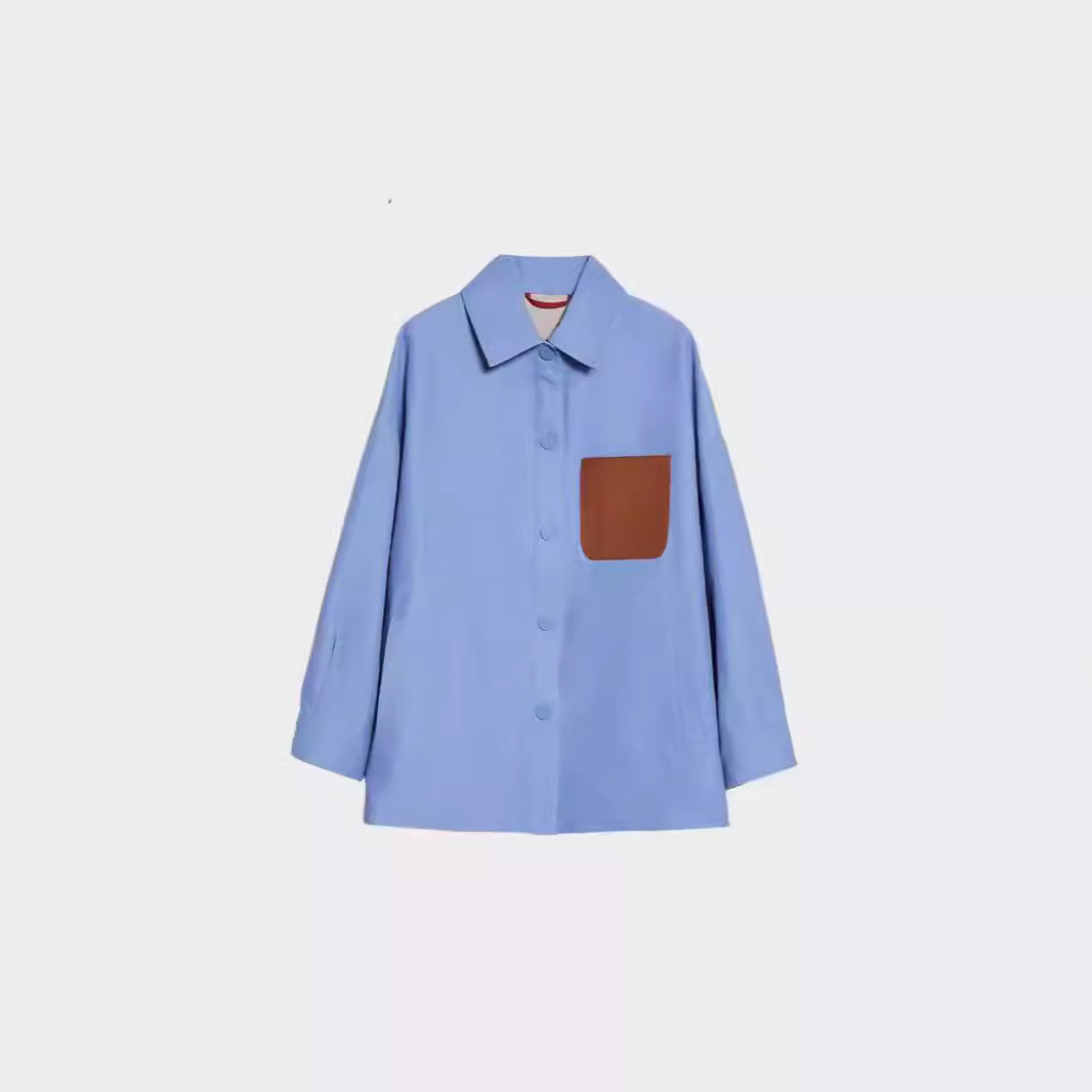 Picture of 24 Autumn New Style Reversible Logo Leather Label Flap Pocket Pants Shirt Jacket Loose Fit Trendy Design Versatile Wear