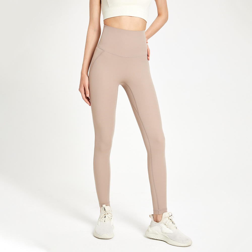 Picture of No-Wearing Underwear Zero Sense One-Piece Yoga Pants Seamless Naked Sense Back Pocket Peach Hip Tight Sports Fitness Pants