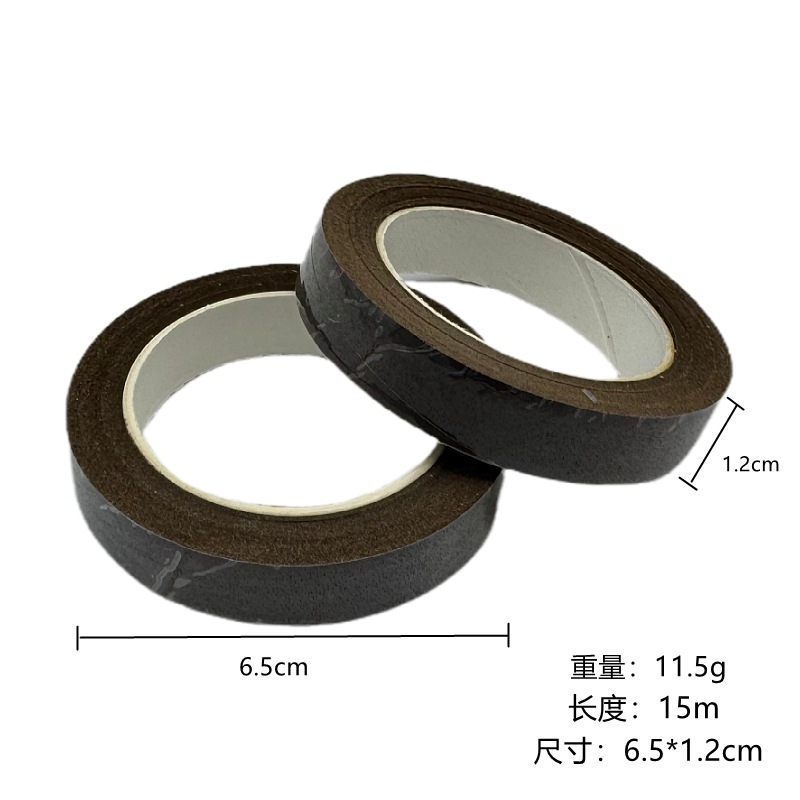 Picture of Floral Tape DIY Tulip Twist Stick Rose Bouquet Packaging Simulated Green Paper Tape 1 Roll for Journaling